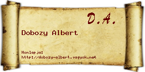 Dobozy Albert névjegykártya